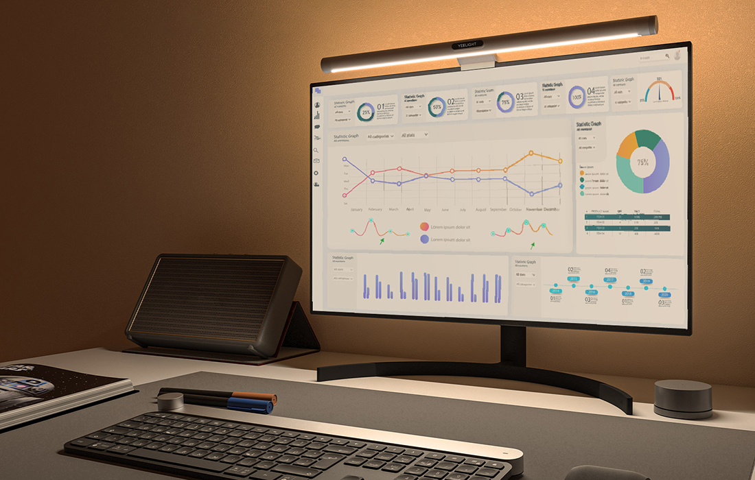 lampa na monitor Yeelight Screen Light Bar Pro RGB srebrna